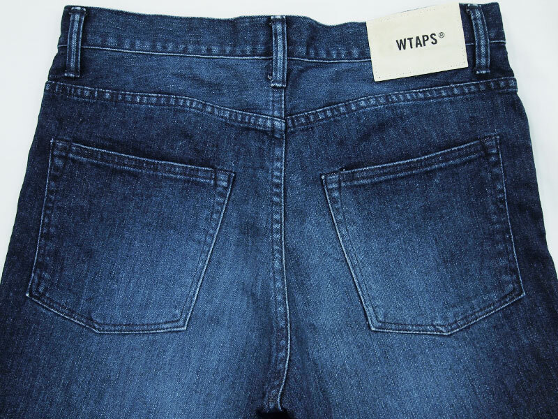 美品 WTAPS BLUEW SKINNY COLORWAY TROUSERS COTTON DENIM 加工 デニム パンツ ブルース スキニー インディゴ 02 M 18AW ダブルタップス Fの画像4