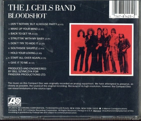 即決・送料無料(2点で)◆ジェイ・ガイルズ・バンド J. Geils Band◆Bloodshot◆ピーター・ウルフ Give It To Me◆(b1909)_画像2