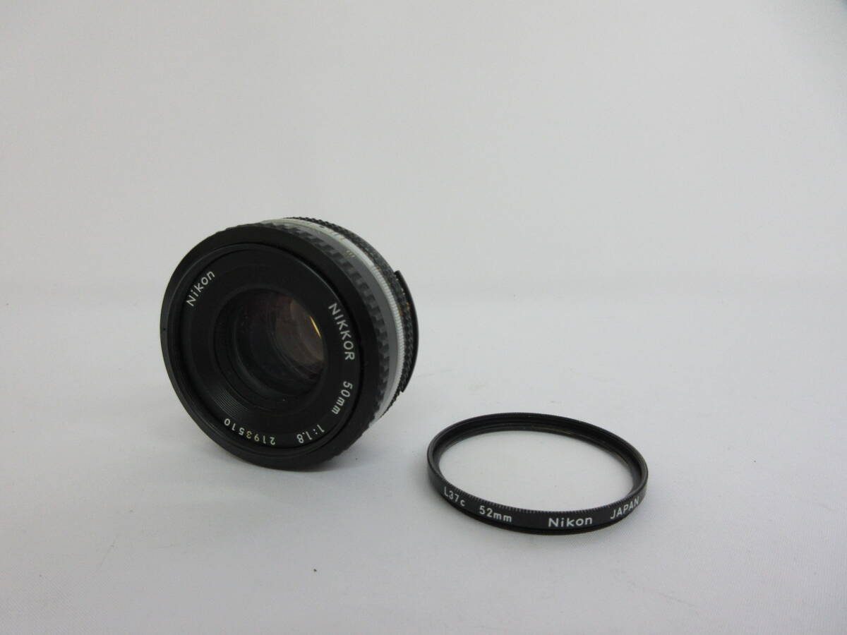 (1-6)Nikon/ニコン NIKKOR 50mm F1.8 Ai-s 単焦点 パンケーキレンズ 2193510　Nikon L37c 52mm_画像1