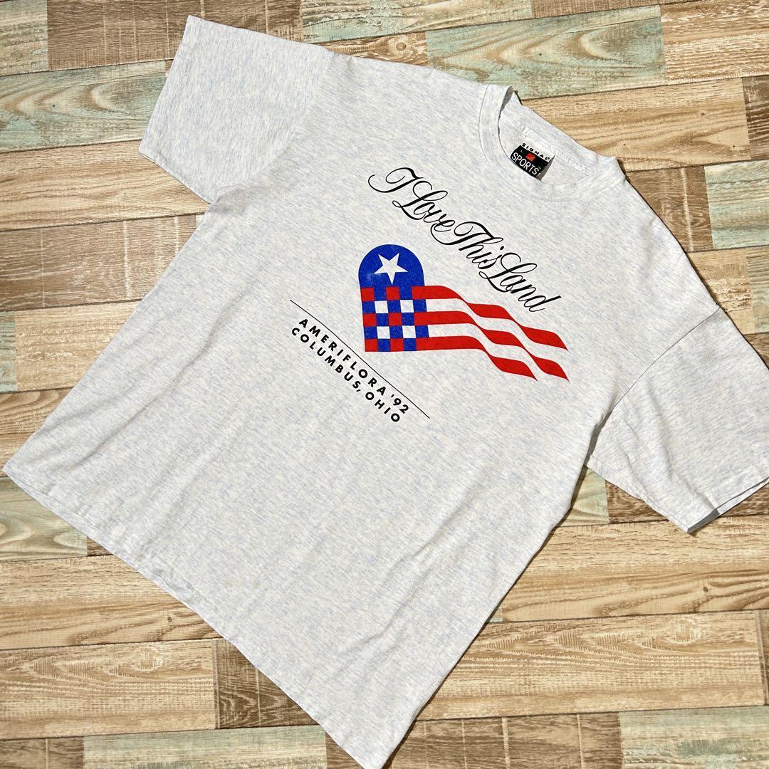 USA製 90s AMERIFLORA Tシャツ 国際園芸展示会 ヘザーブルー L シングルステッチ_画像3