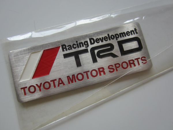 TRD TOYOTA MOTOR SPORTS トヨタ テクノクラフト レーシング メーカー アルミ プレート ステッカー/デカール 自動車 バイク ① S13_画像2