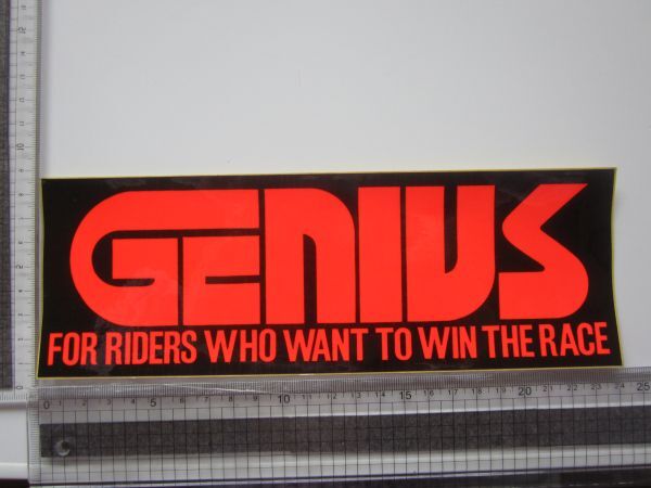 【２枚セット】希少 GENIUS FOR RIDERS WHO WANT TO WIN THE RACE ジーニアス ステッカー/自動車 バイク レーシング スポンサー 11_画像5