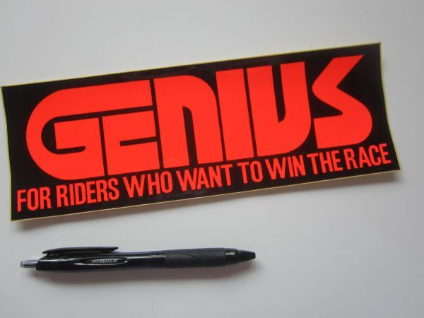 【２枚セット】希少 GENIUS FOR RIDERS WHO WANT TO WIN THE RACE ジーニアス ステッカー/自動車 バイク レーシング スポンサー 11_画像4