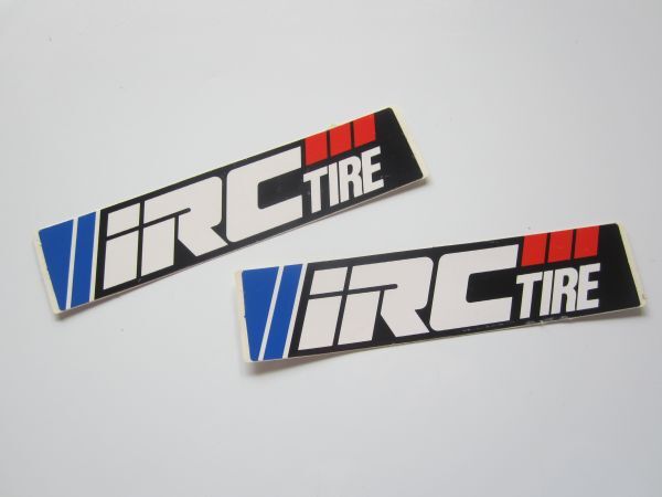 【２枚セット】IRC TIRE タイヤ ステッカー/デカール 自動車 バイク オートバイ レーシング スポンサー メーカー 04_画像1