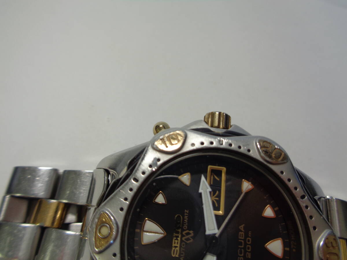 SEIKO セイコー SCUBA スキューバ 5M23-7A00 腕時計 オートクォーツ ジャンク品 管理ZI-87-LPの画像9