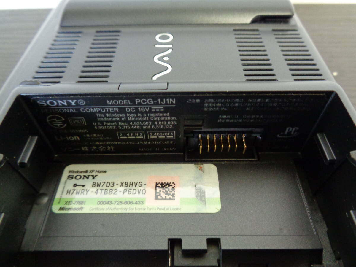 SONY VGN-UX70 Win XP 通電可 ジャンク品 管理LP_画像8