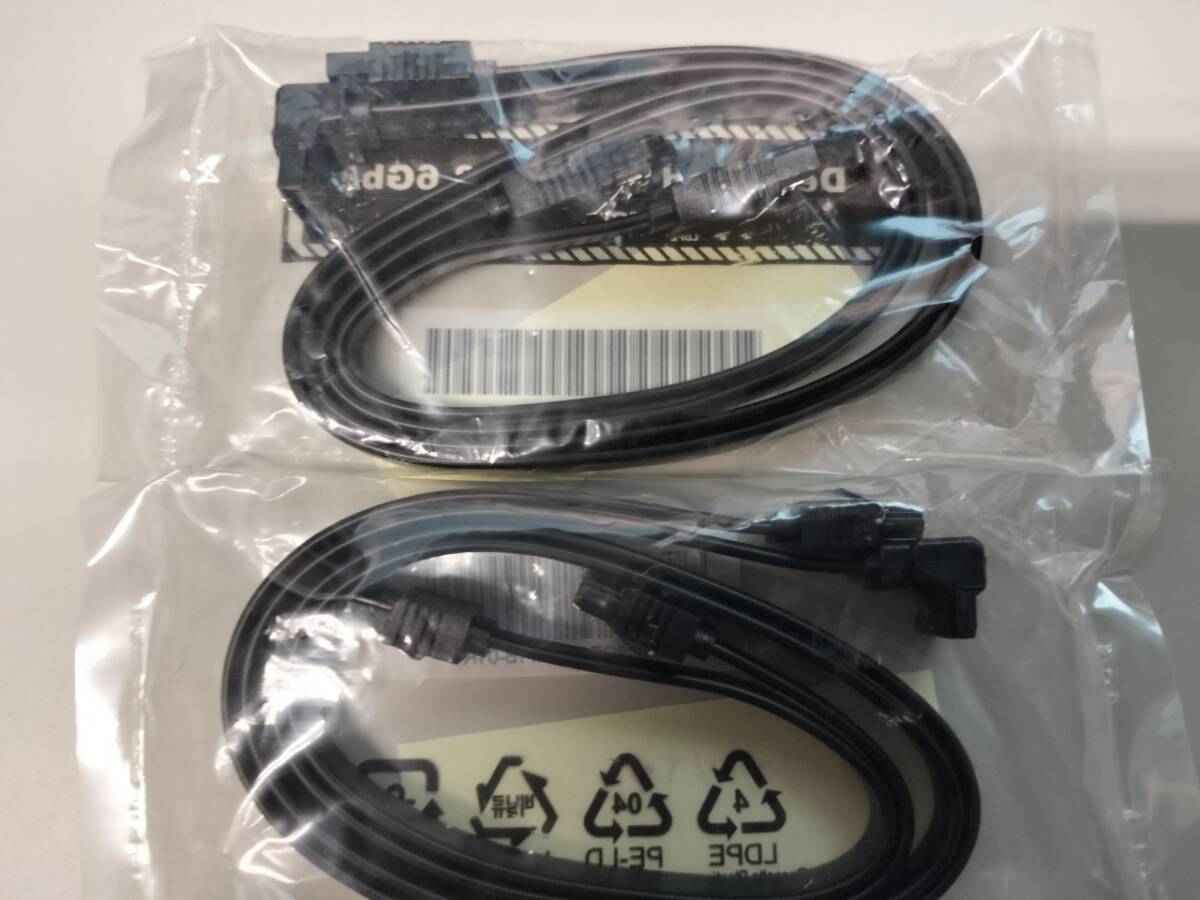 SATA ケーブル　40cm 黒　2本x2=４本 ASRock GIGABYTEマザーボード付属品_画像2