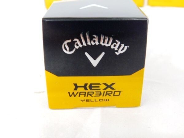 H206★callaway HEX WARBIRO 1ダース キャロウェイ ゴルフボール yellow イエロー 白 未使用品★送料590円～の画像4