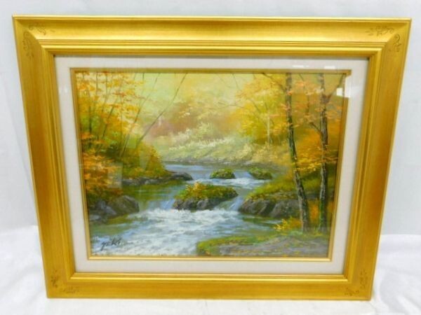 T203*.. structure inside go in ... oil painting picture F6 landscape painting work of art SEKI amount entering approximately length 6× width 56cm* postage 1020 jpy ~