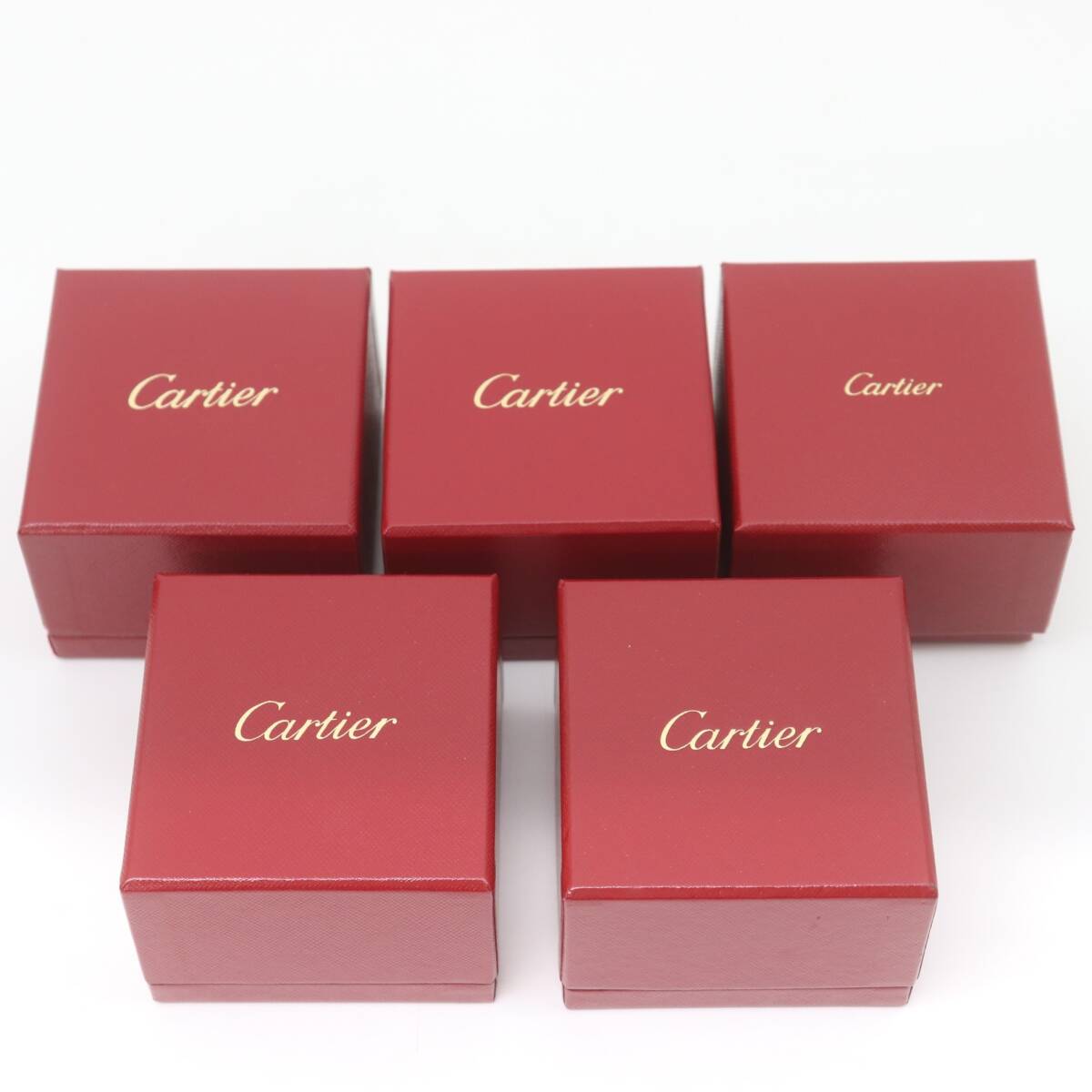 ITXS2ZLOFFZ4 即決 本物 Cartier カルティエ ジュエリーボックス 指輪 リングケース BOX ケース 空き箱 付属品 保管 6点 セット まとめの画像7