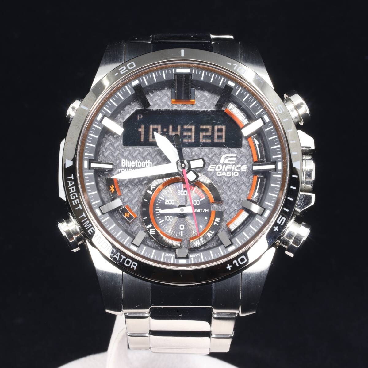 ITXMWMV1U97S 即決 本物 CASIO カシオ EDIFICE エディフィス 5537 ECB-800 タフソーラー 電波ソーラー 枕付き メンズ 時計 10気圧防水の画像1