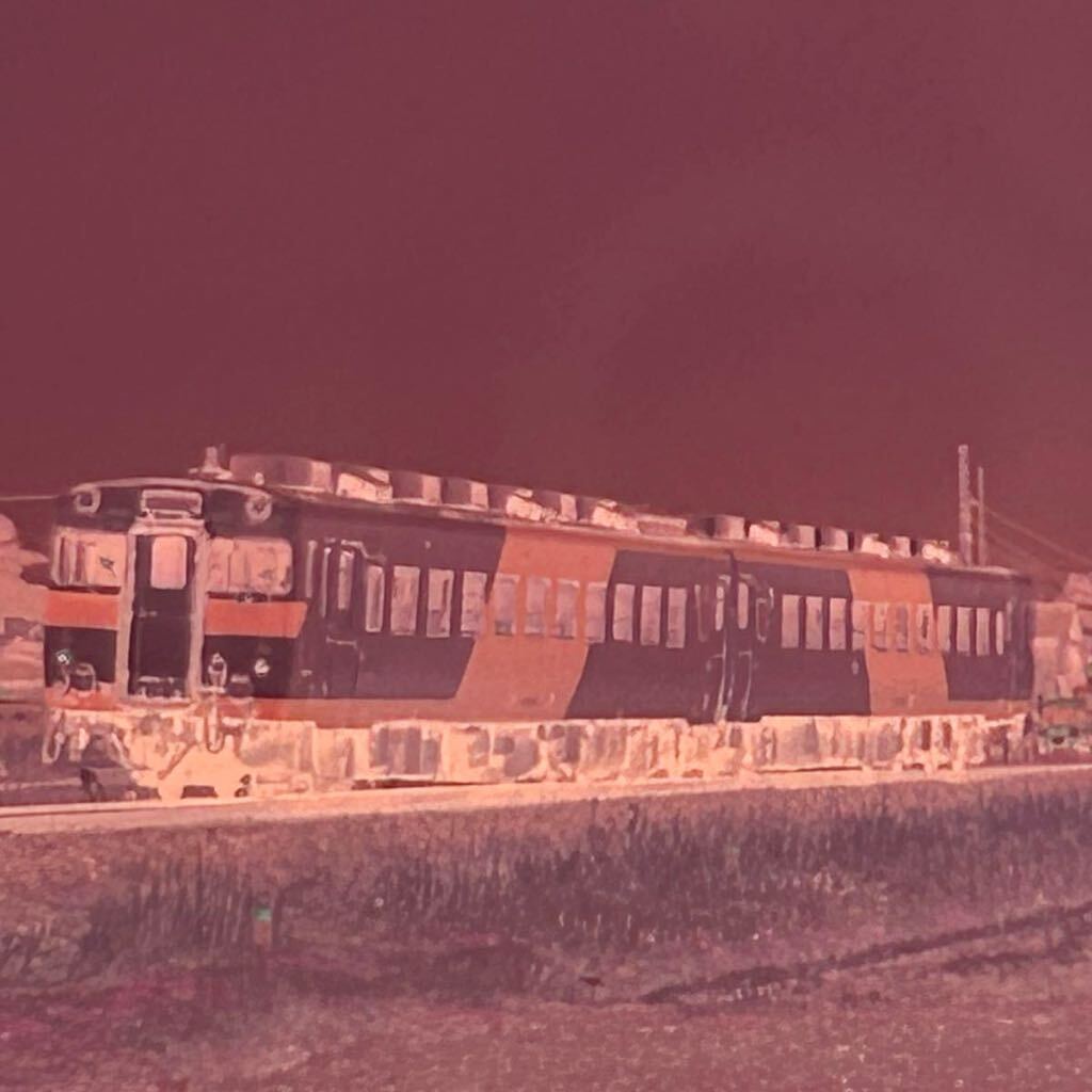  old railroad photograph nega film C56160 time .. number row car Showa era train (042804