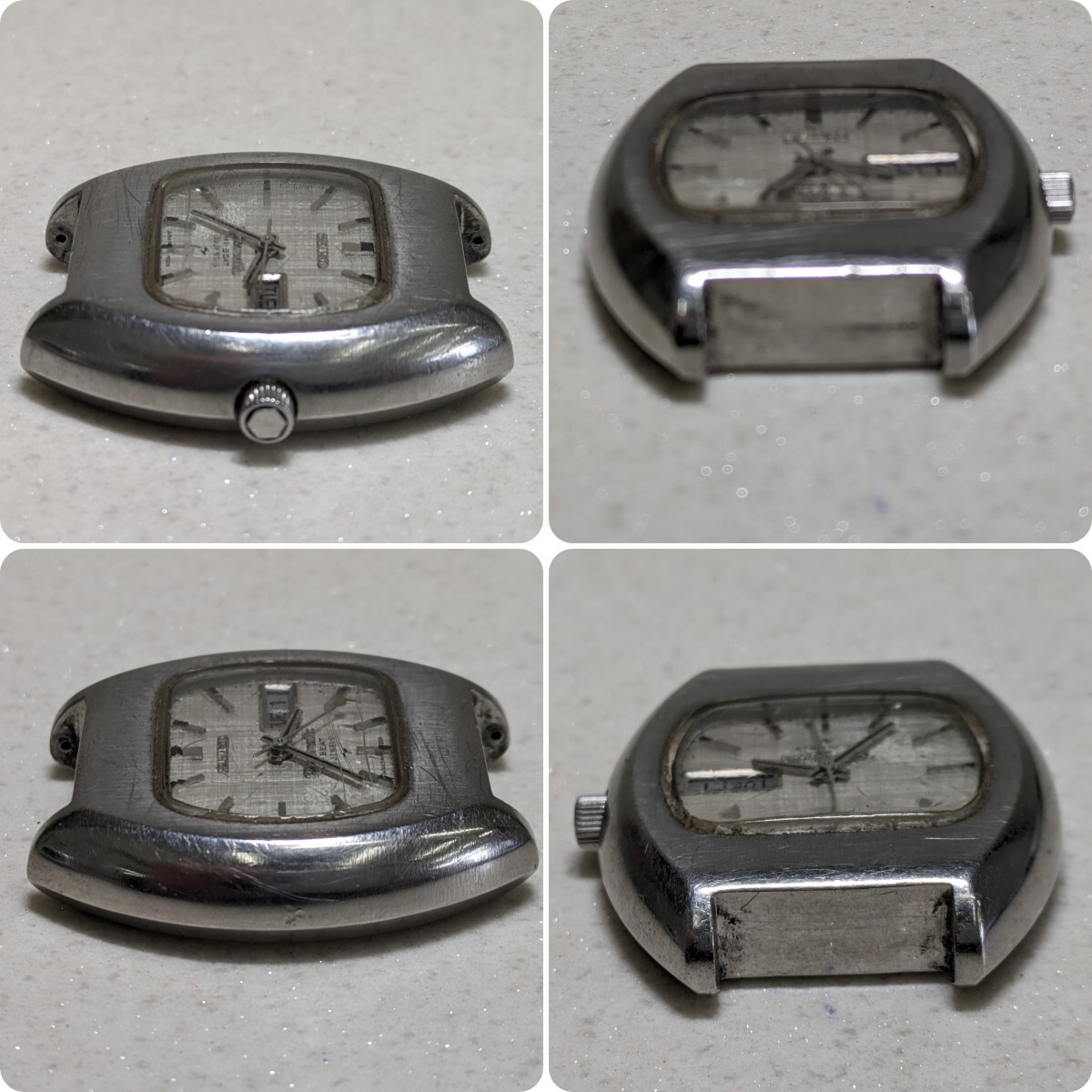 SEIKO プレスマチック 稼働品ジャンク 自動巻 セイコー アナログ 腕時計 時計 古民家整理品の画像4