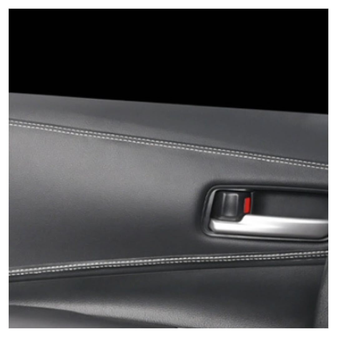レザーステッチ 4m 白 ホワイト 革 テープ カスタムパーツ スポーツカー 内装 ドア シート ドリンクホルダー ダッシュボードの画像2