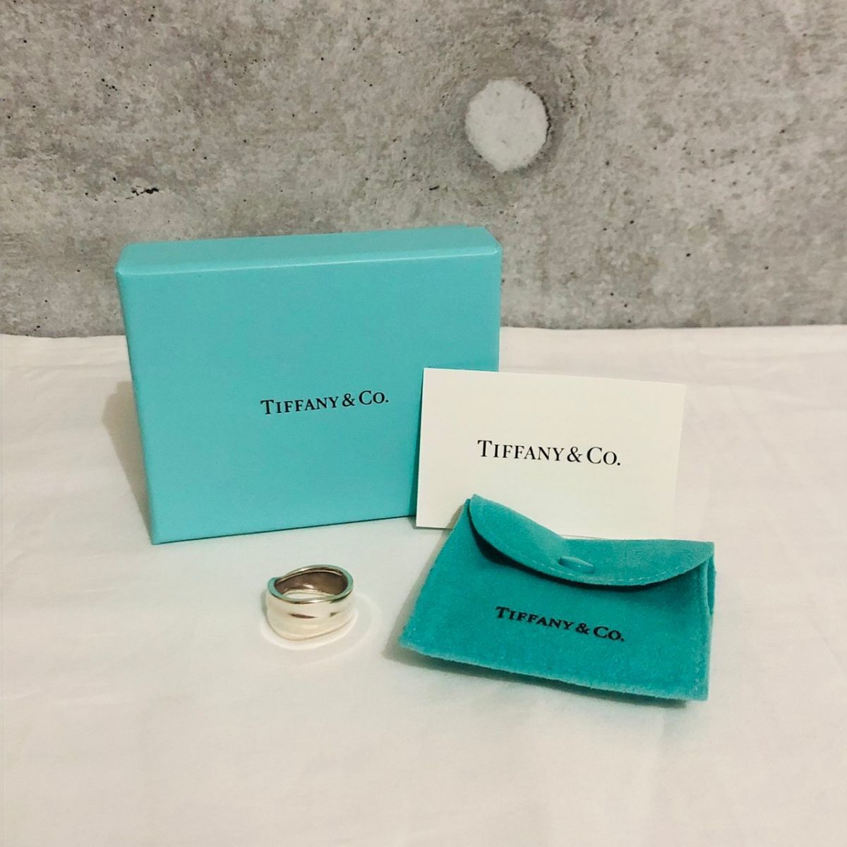 yt2009【60】//TIFFANY&Co.★ティファニー SV925 シルバー925 リーフ リング 総重量約8.0g 箱・保存袋付きの画像1