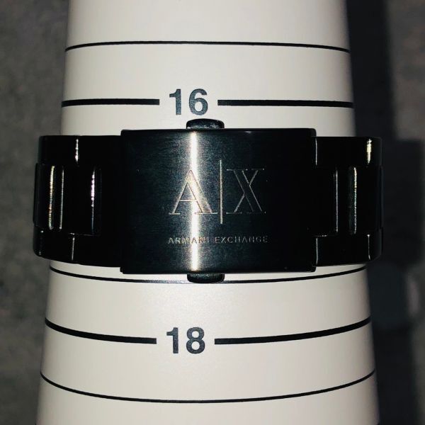 yt1006【60】//ARMANI EXCHANGE★アルマーニエクスチェンジ AX2093 クロノグラフ デイト オールブラック メンズ腕時計 A/Xの画像10