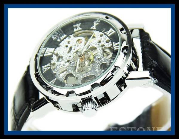 ■□新品未使用□■機械式腕時計winnerブラックアルマーニタグホイヤーセイコーシチズンカシオG-SHOCKポールスミスバーバリーディーゼルの画像3