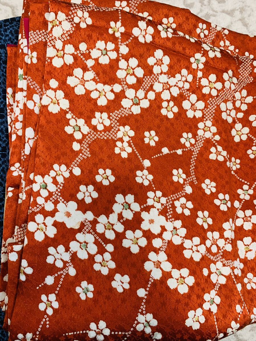  кимоно мелкий рисунок 3 пункт продажа комплектом японская одежда японский костюм мир рисунок цветочный принт . красный серия одевание тренировка переделка суммировать 