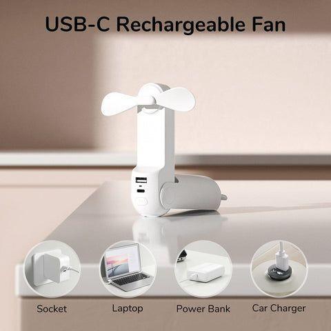  new goods 3-in-1 handy fan mobile battery light white 