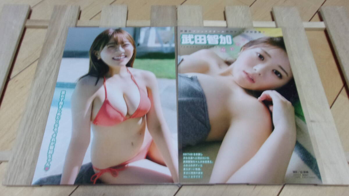 武田智加★HKT48★彡雑誌切抜B5ラミネート4P★T155★美乳・美脚・美尻《H02》の画像1