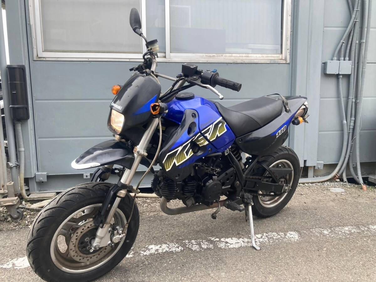 神戸明石発！kawasaki KSR110(KL110A) 空冷4stシングルちっさい暴れん坊！ブレンボマスターにクラッチキット他カスタム！検）KSRNSRTZM_画像1