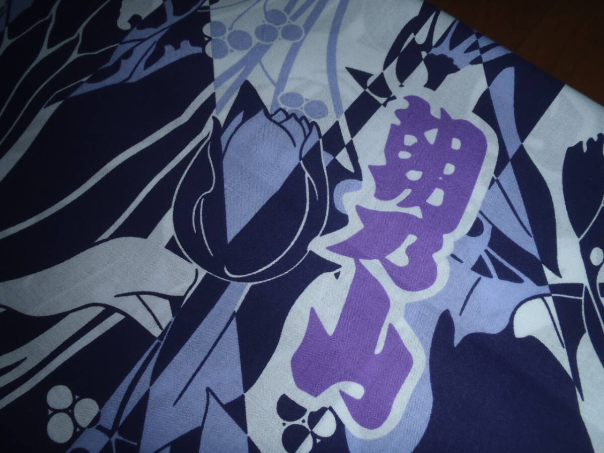 2023 fiscal year edition! morning . mountain! yukata cloth! purple series! Toyama flower [ tulip pattern ]. yukata cloth! unused new goods! ultra rare! large sumo!