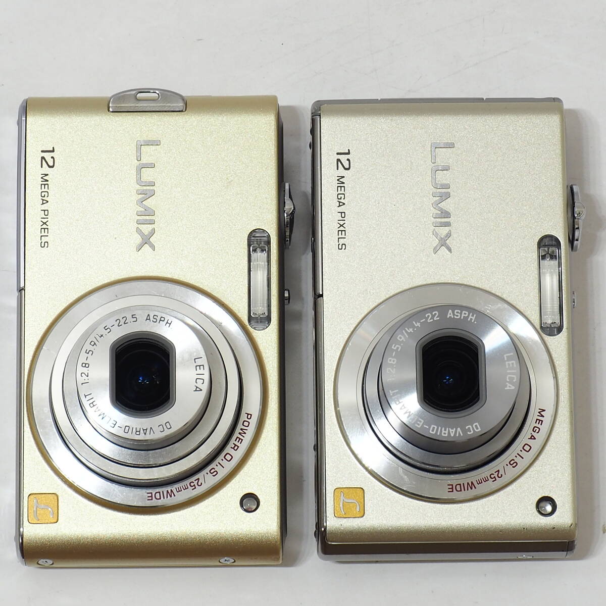 Panasonic LUMIX DMC-FX60 FX40 GOLD LEICA DC VARIO-ELMARIT 4.5-22.5mm f2.8-5.9 ASPH POWER O.I.S./25mm WIDE DMW-BCF10 1210万画素 2台の画像3