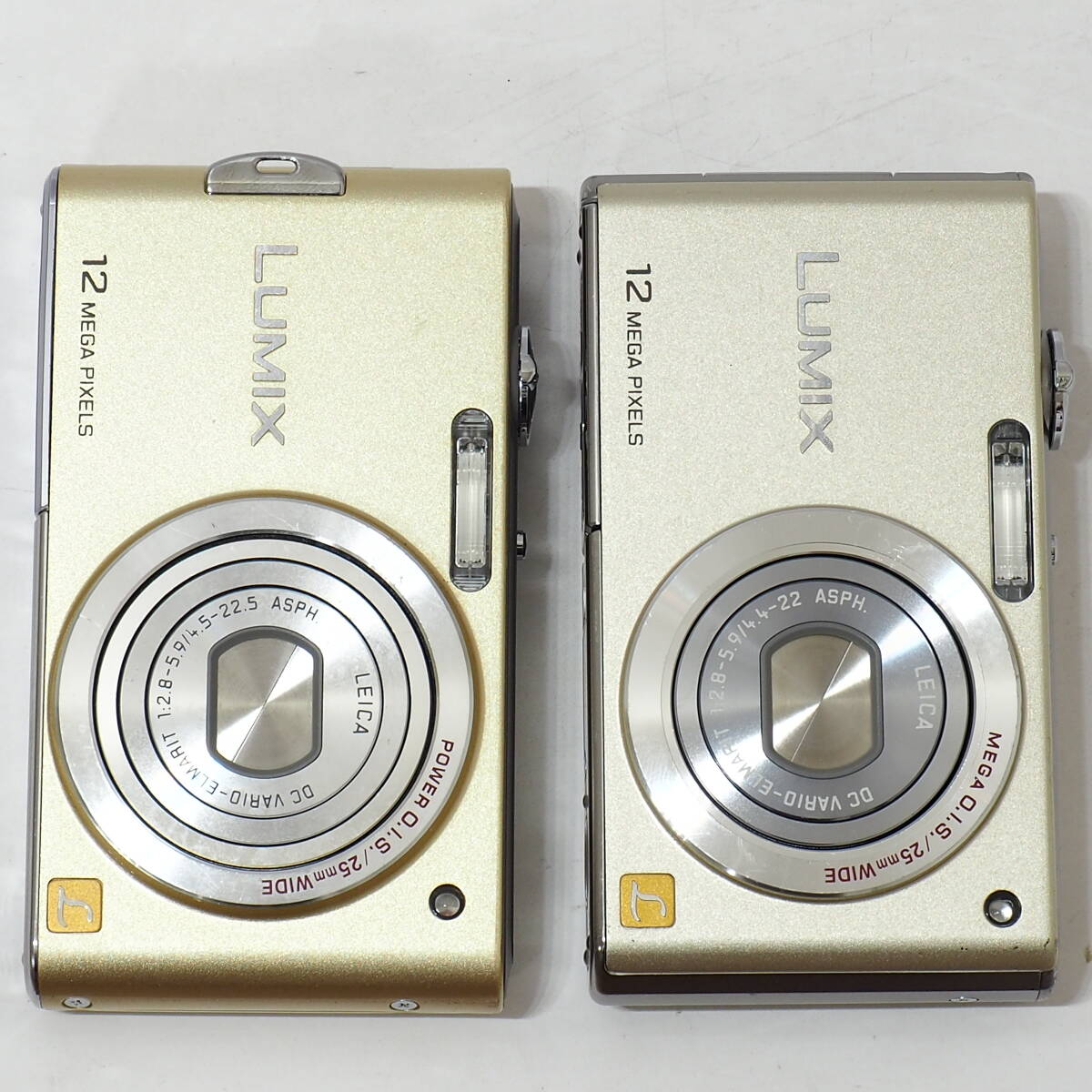 Panasonic LUMIX DMC-FX60 FX40 GOLD LEICA DC VARIO-ELMARIT 4.5-22.5mm f2.8-5.9 ASPH POWER O.I.S./25mm WIDE DMW-BCF10 1210万画素 2台の画像2