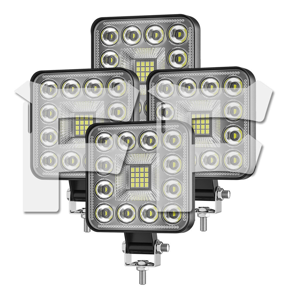 36W 広角タイプ 3インチ LED 作業灯 ワークライト 6500K ホワイト 3600LM 12V/24兼用 ボート 建築機械 道路照明 工事現場 4個_画像1