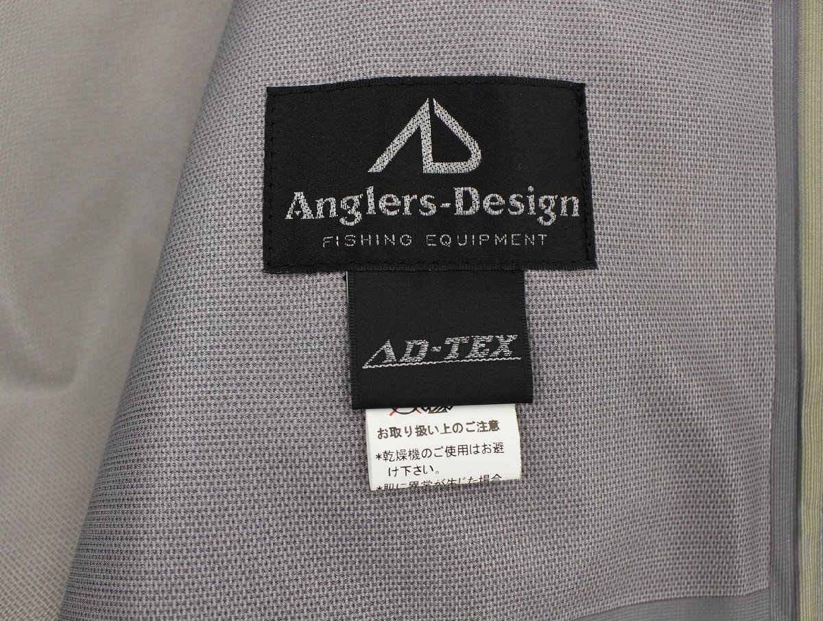 ♪ アングラーズデザイン / ANGLERS DESIGN AD ソルト ウェーディング レイン ジャケット ADR-05 BK ブラック M ♪ 店頭在庫品 未使用の画像8