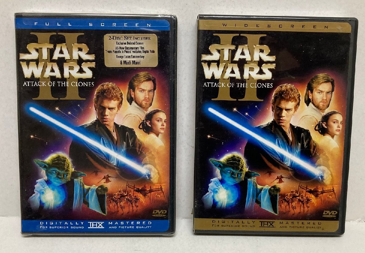 ◎スターウォーズ Star Wars Attack of The Clones II DVD2枚組 英語 未開封 外ビニールダメージ有 開封品1枚欠品と合わせて_画像1