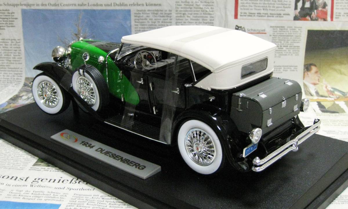 ★絶版★Signature Models*1/18*1934 Duesenberg J-Class Phaeton ブラック/グリーン≠フランクリンミント_画像2