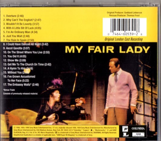My Fair Lady /５６年オリジナル・ロンドン・キャスト/ミュージカル、julie andrewsの画像2
