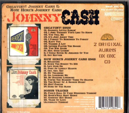 Johnny Cash /傑作2on1 /ルーツ、フォーク、カントリーの画像2