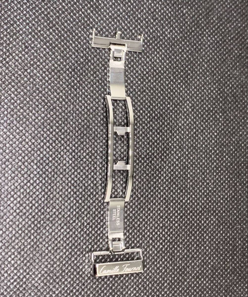 未使用 希少 旧ロゴ　Camille Fournet　カミーユフォルネ Dバックル シルバー 16 mm　ステンレス　腕時計　尾錠