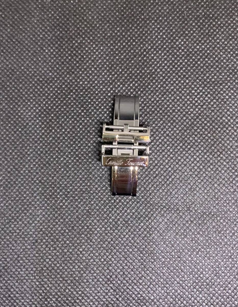 未使用 希少 旧ロゴ Camille Fournet カミーユフォルネ Dバックル シルバー 18 mm ステンレス 腕時計 尾錠の画像1