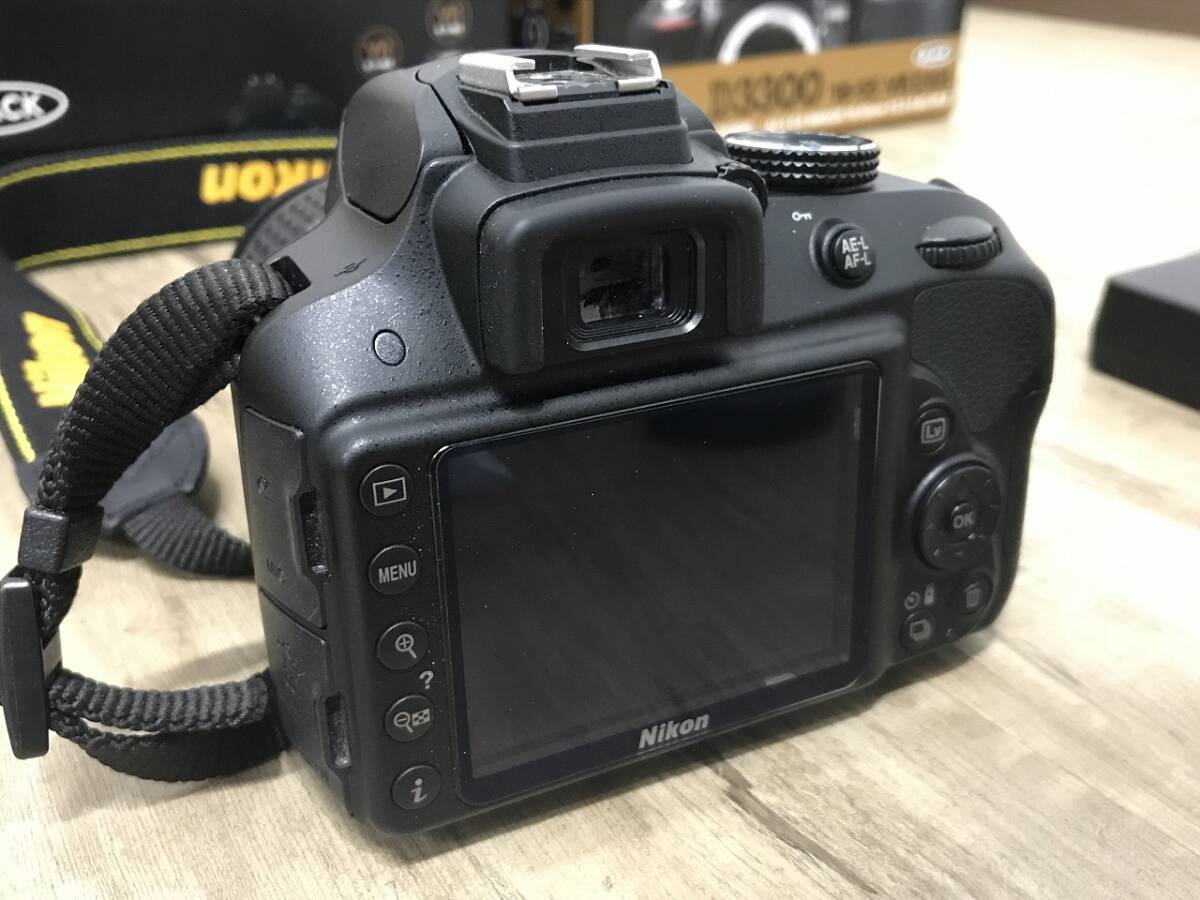 NIKON ニコン デジタル 一眼レフ カメラ D3300 ダブルズームキット 元箱付属_画像7