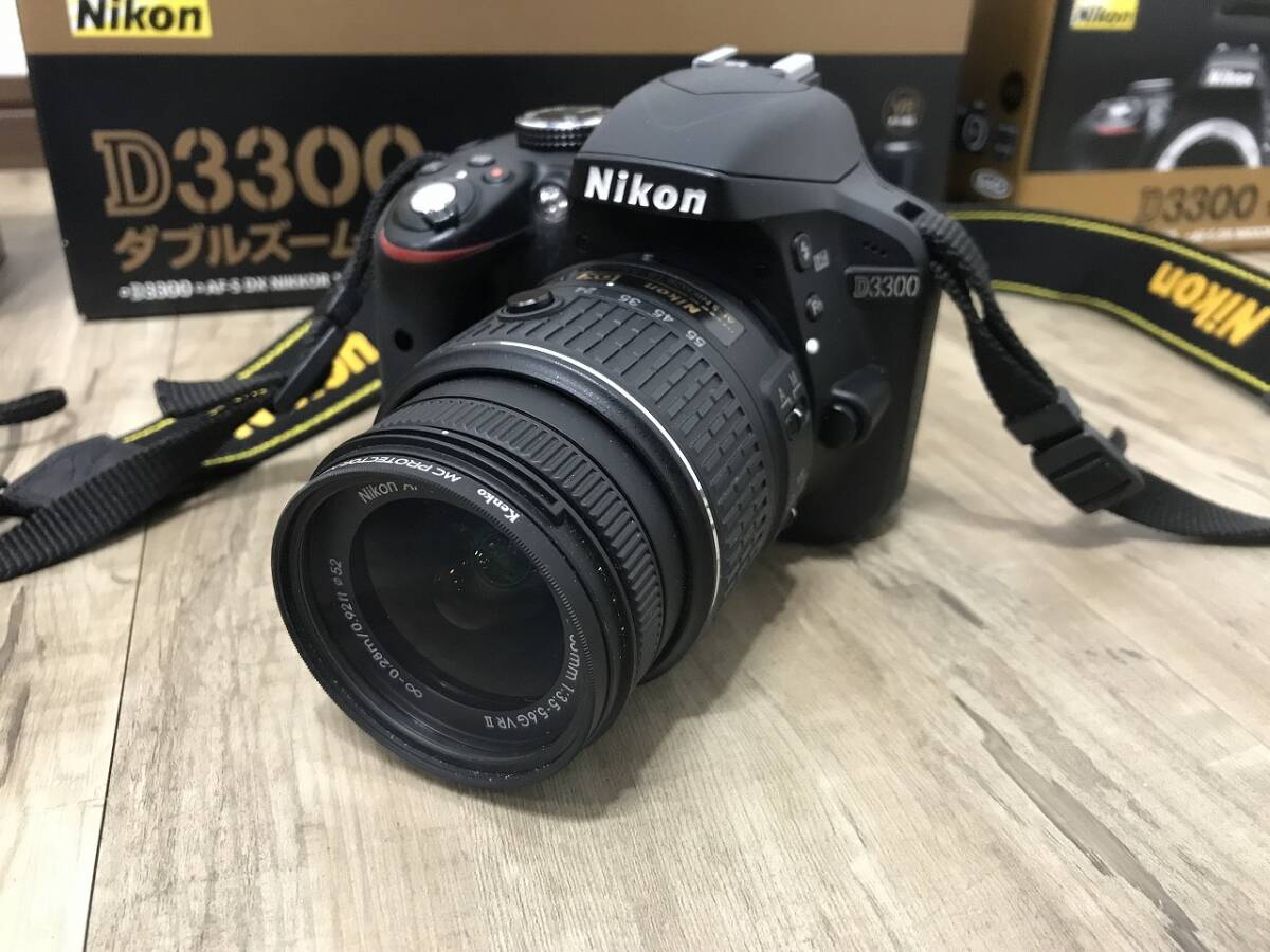 NIKON ニコン デジタル 一眼レフ カメラ D3300 ダブルズームキット 元箱付属_画像4