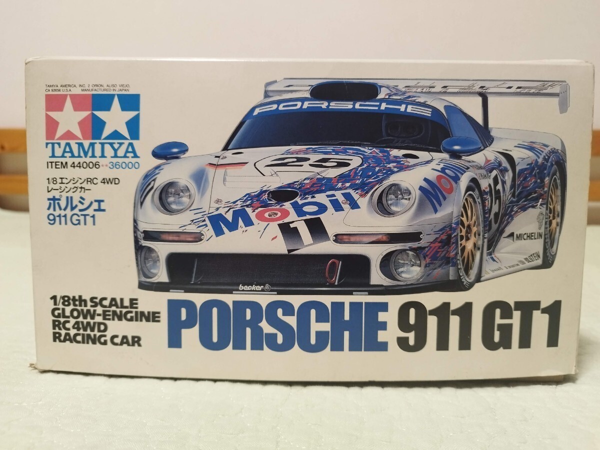【希少/未組立】タミヤ ポルシェ 911 GT1 / TAMIYA PORSCHE 911 GT1 1/8 エンジンRC 4WD レーシングカー (商品説明必読)の画像5