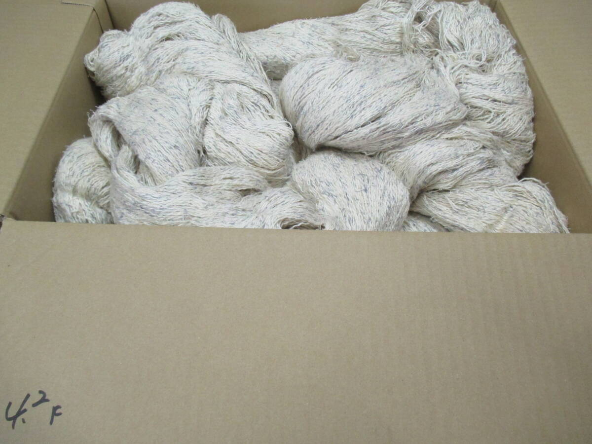 1768 糸 ◆ 長期保管品 1/4 コットン68% アクリル20% レーヨン12% 少々汚れあり かせ (注) ◆ 編み物などにの画像1