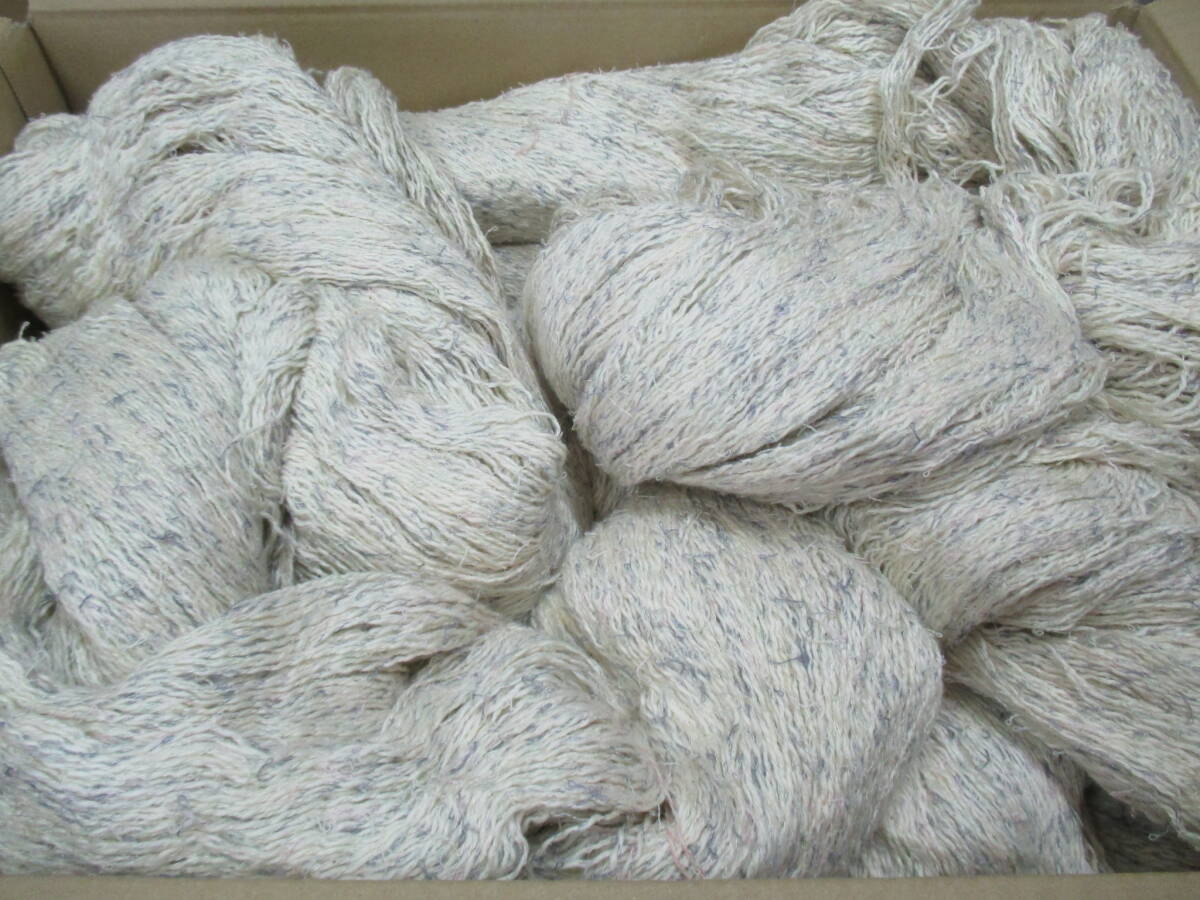 1768 糸 ◆ 長期保管品 1/4 コットン68% アクリル20% レーヨン12% 少々汚れあり かせ (注) ◆ 編み物などにの画像3