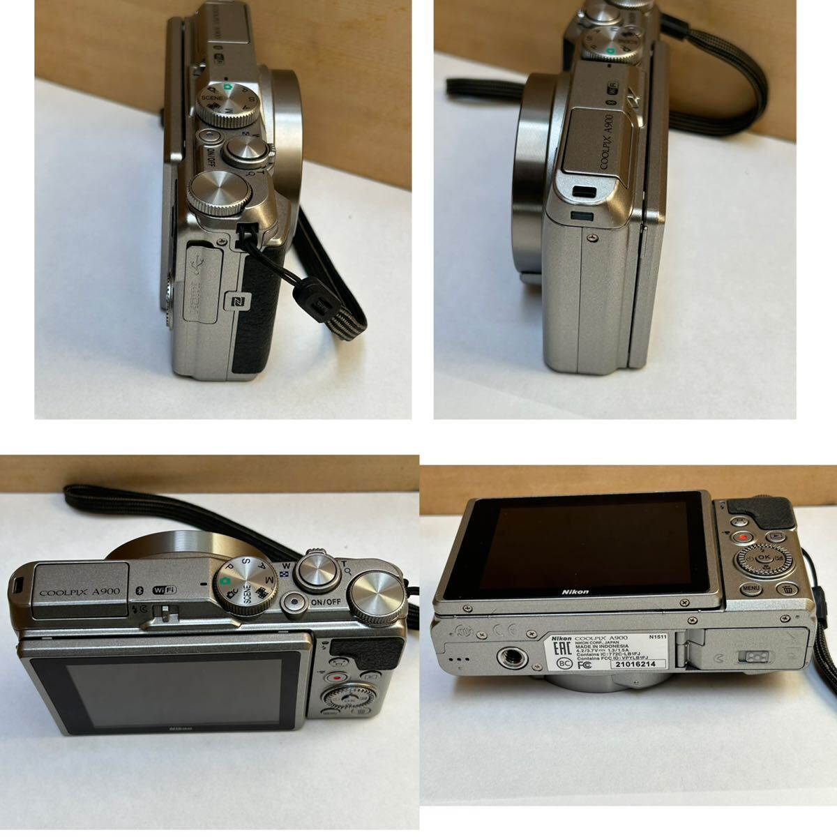 中古 保管品 Nikon ニコン COOLPIX A900 コンパクトデジタルカメラ シルバー 動作未確認 の画像4
