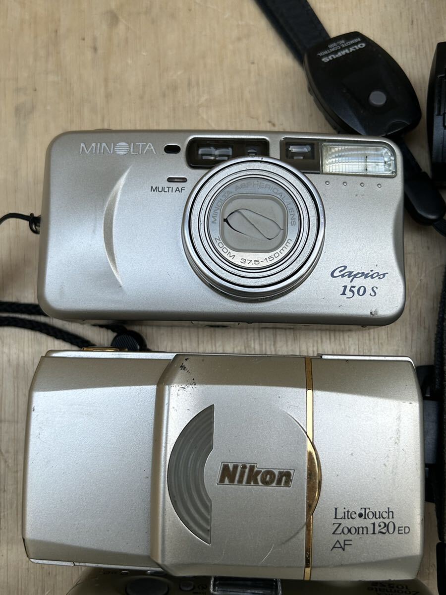 OLYMPUS /MINOLTA/Nikon/FUJIFILM /KYOCERAフィルムカメラ 8台セット 動作未確認 ジャンクの画像4