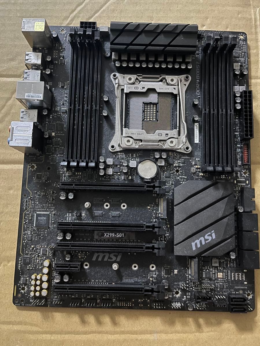 動作品　MSI X299-S01 LGA2066 マザーボード　即時支払いできる方限定特価品