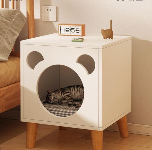 ベッドサイドキャビネット猫小屋現代のシンプルな寝室ベッドサイドキャビネット家庭用物置き小型キャビネット四季通用式猫ベッドの画像2