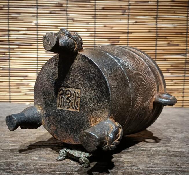 鋳鉄竜獣模様の温酒ストーブ煮茶温酒炭ストーブ_画像7