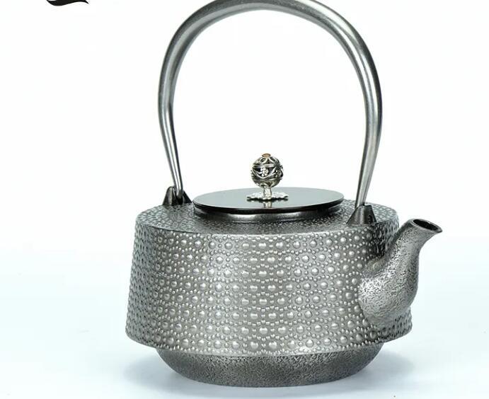 真珠釘壺無コーティング純手作り鋳鉄入りお茶入れお湯沸かしポットお茶 1200ML_画像2
