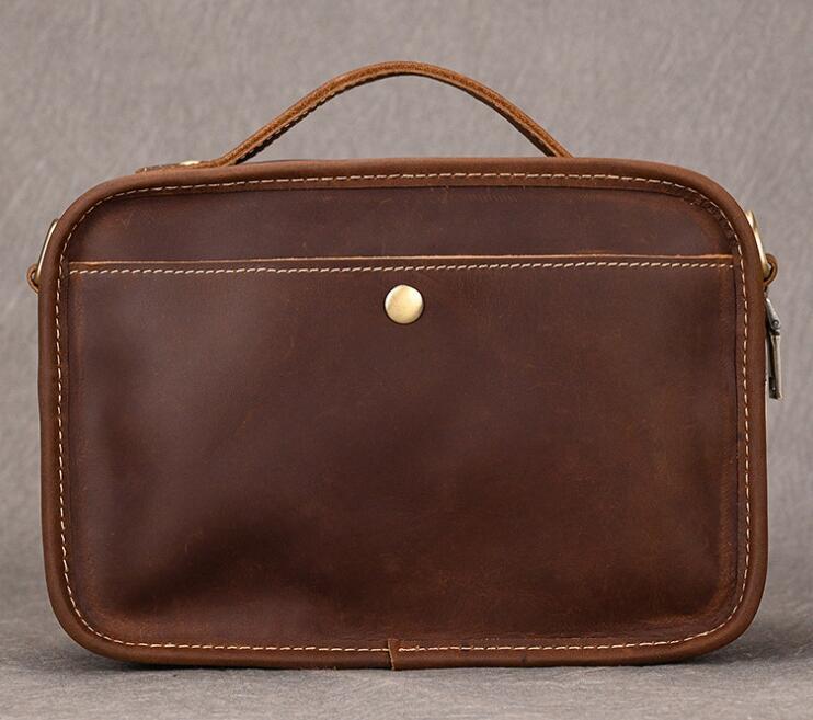 new work cow leather men's shoulder bag * retro handbag shoulder bag 