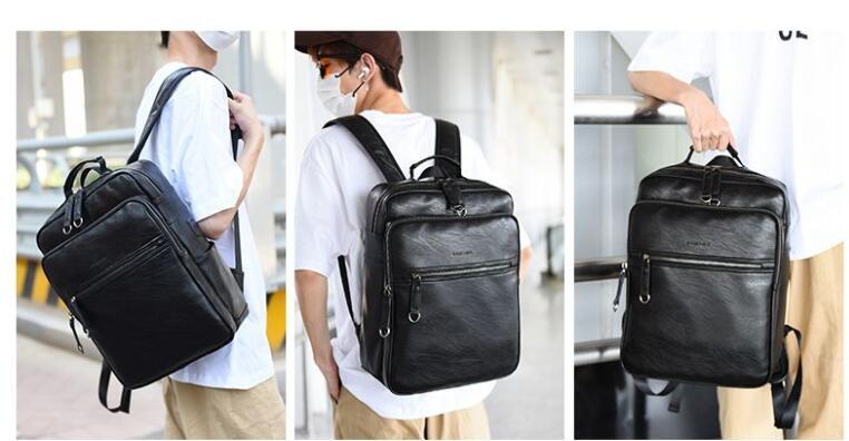  new model high class *** cow leather shoulder bag man rucksack laptop bag original leather travel 