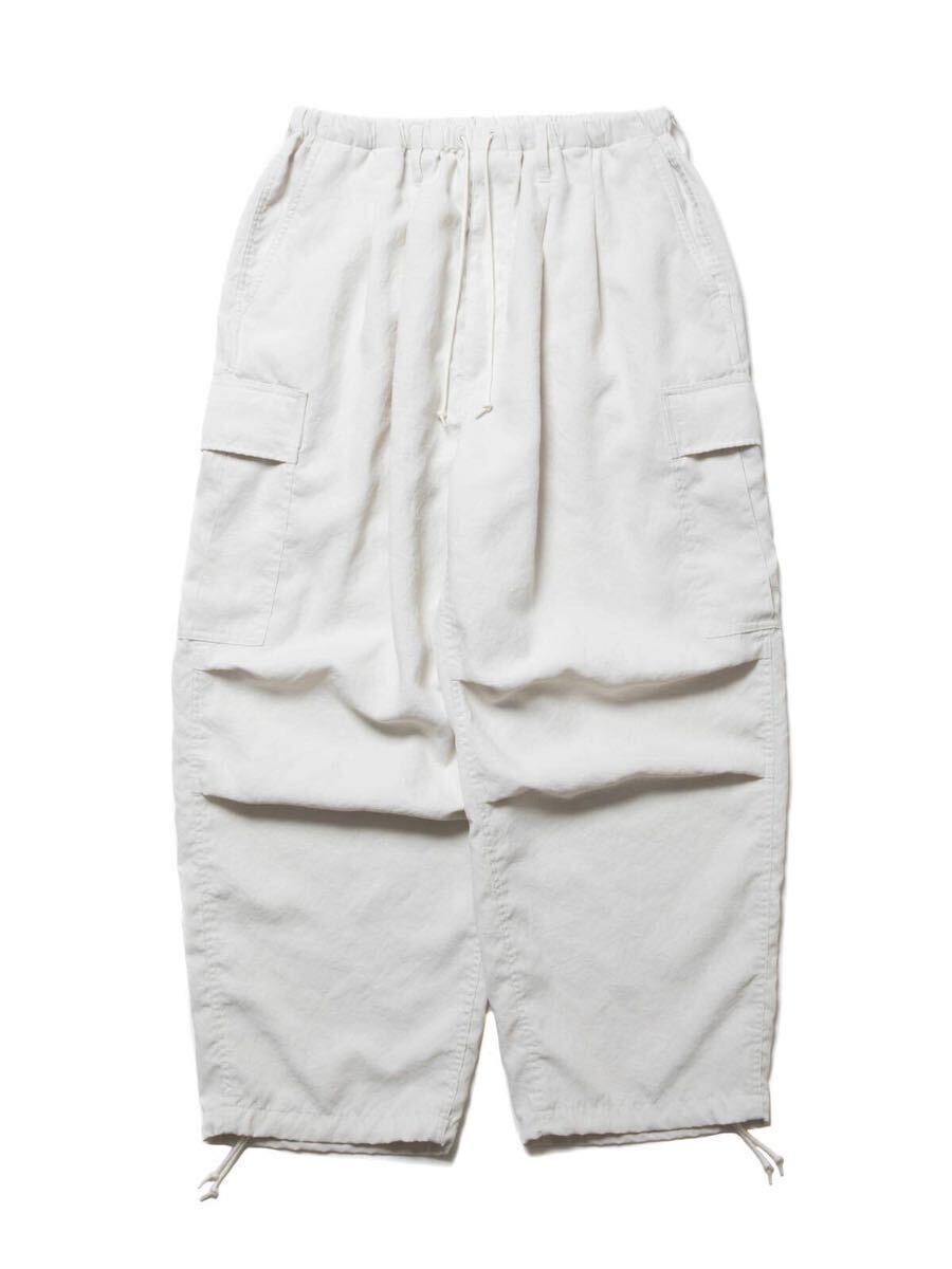 【新品 未使用】新作 24ss Polyester Canvas Error Fit Cargo Easy Pants COOTIE クーティー カーゴ ワイド パンツ Off White 38500円 Mの画像1
